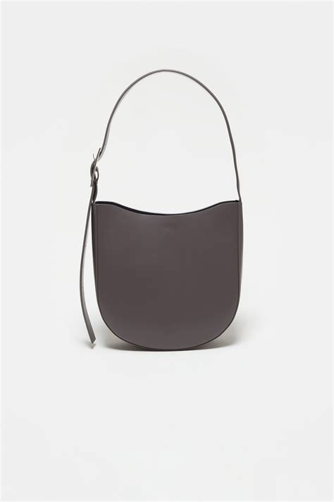 half circle grey bag